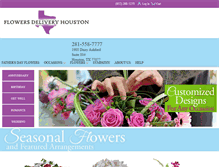 Tablet Screenshot of flowersdeliveryhouston.com
